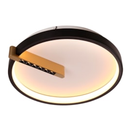 PLAFON BYTE REDONDO PRETO + DOURADO 385X75 LED 40W+6W 3000K 2990LM BIVOLT | USINA IMPORTS UI20121/40PTDR PLAFON BYTE REDONDO PRETO + DOURADO 385X75 LED 40W+6W 3000K 2990LM BIVOLT | USINA IMPORTS UI20121/40PTDR
