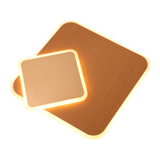 PLAFON CEDRO QUADRADO DUPLO CARVALHO + DOURADO 370X45 LED 48W 3000K 3120LM BIVOLT | USINA IMPORTS UI20113/48CVDR PLAFON CEDRO QUADRADO DUPLO CARVALHO + DOURADO 370X45 LED 48W 3000K 3120LM BIVOLT | USINA IMPORTS UI20113/48CVDR