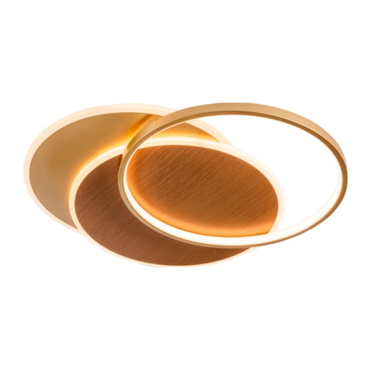 PLAFON CEDRO REDONDO TRIPLO CARVALHO + DOURADO 605X70 LED 70W 3000K 4550LM BIVOLT | USINA IMPORTS UI20114/70CVDR PLAFON CEDRO REDONDO TRIPLO CARVALHO + DOURADO 605X70 LED 70W 3000K 4550LM BIVOLT | USINA IMPORTS UI20114/70CVDR