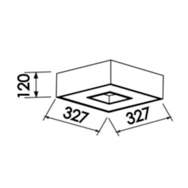 PLAFON CHESS  327X327MM  | NEWLINE - 170