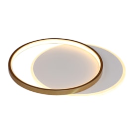 PLAFON CRUSH REDONDO DUPLO 460X372X50 LED 30W 3000K 1541 LM BIVOLT CHAMPAGNE | USINA IMPORTS UI20030/46CP-M PLAFON CRUSH REDONDO DUPLO 460X372X50 LED 30W 3000K 1541 LM BIVOLT CHAMPAGNE | USINA IMPORTS UI20030/46CP-M