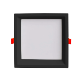 PLAFON DE EMBUTIR LOW FRAME 4000K 18W 17x17x2CM ALUMÍNIO PRETO | BELLA ILUMINAÇÃO DLD018NB