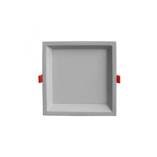 PLAFON DE EMBUTIR LOW FRAME BRANCO 12X12X2CM 1X12W 3000K | BELLA ILUMINAÇÃO DLD012Q