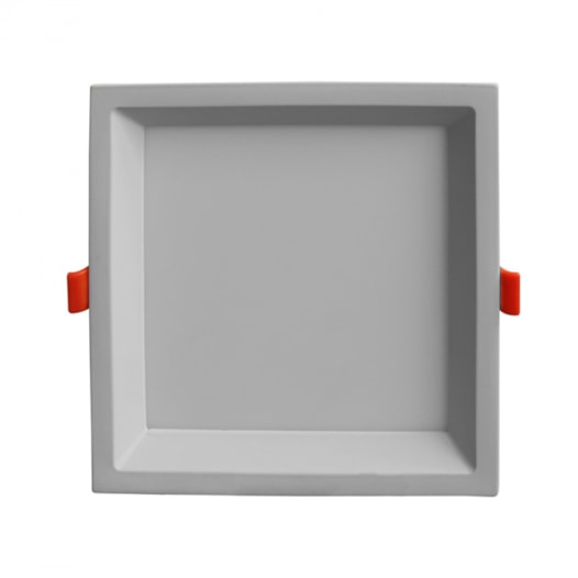 PLAFON DE EMBUTIR LOW FRAME BRANCO 17X17X2CM 1X18W 4000K | BELLA ILUMINAÇÃO DLD018N