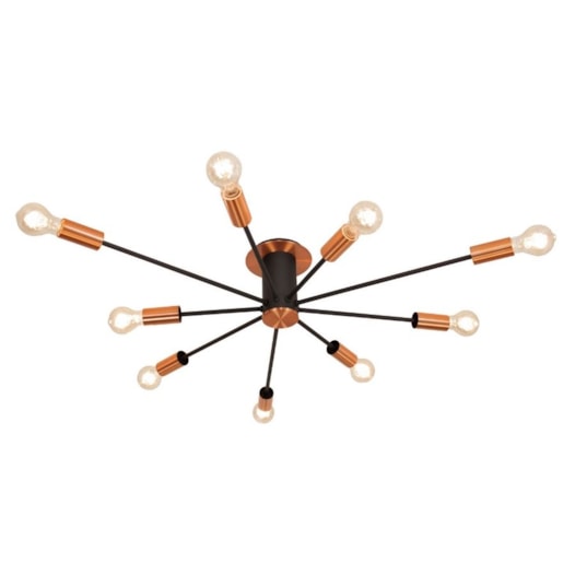 PLAFON DE SOBREPOR AURORA M Ø100CM METAL | TKS 50247/50248/50265 - Preto PLAFON DE SOBREPOR AURORA M Ø100CM METAL | TKS 50247/50248/50265 - Preto