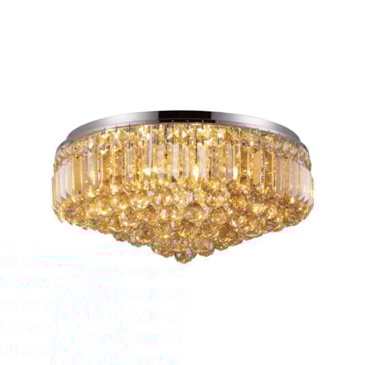 PLAFON DE SOBREPOR BRIENNE REDONDO Ø53,5X25CM CRISTAL E METAL CHAMPANHE E CROMADO | SKYLIGHT SKY-3025CH PLAFON DE SOBREPOR BRIENNE REDONDO Ø53,5X25CM CRISTAL E METAL CHAMPANHE E CROMADO | SKYLIGHT SKY-3025CH