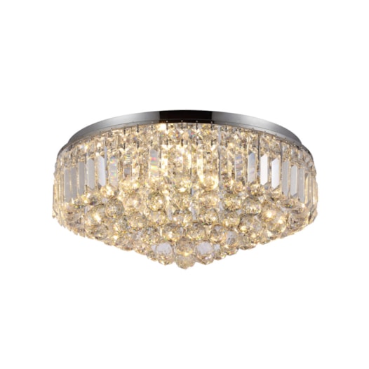 PLAFON DE SOBREPOR BRIENNE REDONDO Ø53,5X25CM CRISTAL E METAL TRANSPARENTE E CROMADO | SKYLIGHT SKY-3025TR PLAFON DE SOBREPOR BRIENNE REDONDO Ø53,5X25CM CRISTAL E METAL TRANSPARENTE E CROMADO | SKYLIGHT SKY-3025TR