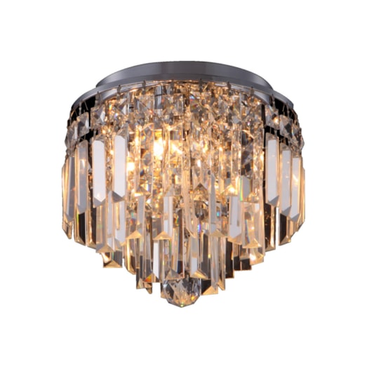 PLAFON DE SOBREPOR CERCEIS REDONDO Ø25X21,5CM CRISTAL E METAL TRANSPARENTE E CROMADO | SKYLIGHT SKY-3021TR PLAFON DE SOBREPOR CERCEIS REDONDO Ø25X21,5CM CRISTAL E METAL TRANSPARENTE E CROMADO | SKYLIGHT SKY-3021TR