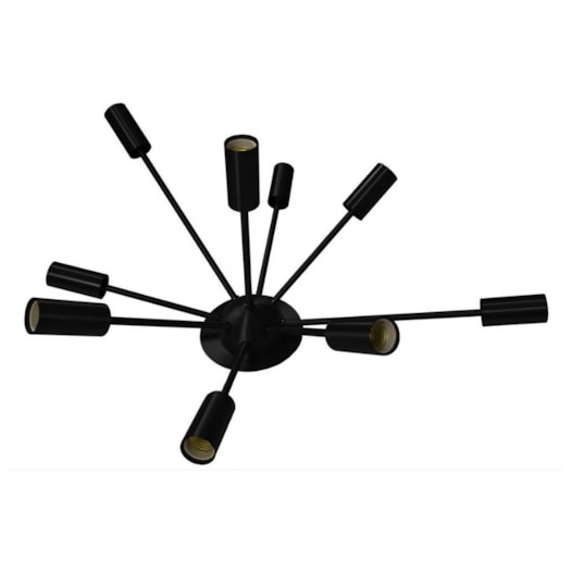 PLAFON DE SOBREPOR CHRONOS P REDONDO Ø40CM METAL | TKS 50056/50057/50058/50059/50060 - Preto PLAFON DE SOBREPOR CHRONOS P REDONDO Ø40CM METAL | TKS 50056/50057/50058/50059/50060 - Preto