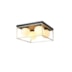 PLAFON DE SOBREPOR CUBO GLOBO QUADRADO CHAMPANHE E PRETO | NORDECOR 2254