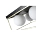 PLAFON DE SOBREPOR CUBO GLOBO QUADRADO CHAMPANHE E PRETO | NORDECOR 2254