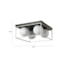 PLAFON DE SOBREPOR CUBO GLOBO QUADRADO CHAMPANHE E PRETO | NORDECOR 2254