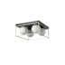 PLAFON DE SOBREPOR CUBO GLOBO QUADRADO CHAMPANHE E PRETO | NORDECOR 2254
