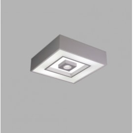 PLAFON DE SOBREPOR FOCUS QUADRADO 1 DICROICA MR16 45X45CM ALUMÍNIO E ACRÍLICO | USINA 4550/45 PLAFON DE SOBREPOR FOCUS QUADRADO 1 DICROICA MR16 45X45CM ALUMÍNIO E ACRÍLICO | USINA 4550/45