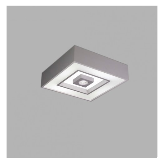 PLAFON DE SOBREPOR FOCUS QUADRADO 1 DICROICA MR16 45X45CM ALUMÍNIO E ACRÍLICO | USINA 4550/45 PLAFON DE SOBREPOR FOCUS QUADRADO 1 DICROICA MR16 45X45CM ALUMÍNIO E ACRÍLICO | USINA 4550/45