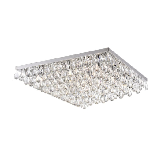PLAFON DE SOBREPOR GRAPE QUADRADO 45X45X20CM CRISTAL E METAL CROMADO E TRANSPARENTE | SKYLIGHT SKY-3026TR PLAFON DE SOBREPOR GRAPE QUADRADO 45X45X20CM CRISTAL E METAL CROMADO E TRANSPARENTE | SKYLIGHT SKY-3026TR