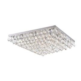 PLAFON DE SOBREPOR GRAPE QUADRADO 60X60X24CM CRISTAL E METAL CROMADO E TRANSPARENTE | SKYLIGHT SKY-3060TR PLAFON DE SOBREPOR GRAPE QUADRADO 60X60X24CM CRISTAL E METAL CROMADO E TRANSPARENTE | SKYLIGHT SKY-3060TR