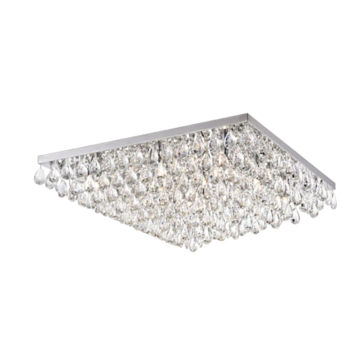 PLAFON DE SOBREPOR GRAPE QUADRADO 60X60X24CM CRISTAL E METAL CROMADO E TRANSPARENTE | SKYLIGHT SKY-3060TR PLAFON DE SOBREPOR GRAPE QUADRADO 60X60X24CM CRISTAL E METAL CROMADO E TRANSPARENTE | SKYLIGHT SKY-3060TR