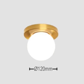 PLAFON DE SOBREPOR KIMO P Ø12CM VIDRO | TKS 1017