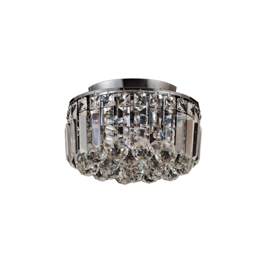 PLAFON DE SOBREPOR KRI METAL E CRISTAL CROMADO E TRANSPARENTE 4XG9 | BELLA ILUMINAÇÃO HU1102 PLAFON DE SOBREPOR KRI METAL E CRISTAL CROMADO E TRANSPARENTE 4XG9 | BELLA ILUMINAÇÃO HU1102