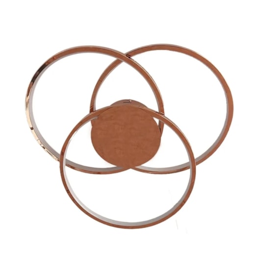 PLAFON DE SOBREPOR LED 3000K 50W BIVOLT Ø63CM INOX ROSE | SINDORA ILUMINAÇÃO DCX01271 PLAFON DE SOBREPOR LED 3000K 50W BIVOLT Ø63CM INOX ROSE | SINDORA ILUMINAÇÃO DCX01271