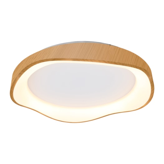 PLAFON DE SOBREPOR LED AMARÉ REDONDO 3000K 40W BIVOLT Ø42X10CM METAL E ACRÍLICO AMADEIRADO | USINA IMPORTS UI20180/40CV PLAFON DE SOBREPOR LED AMARÉ REDONDO 3000K 40W BIVOLT Ø42X10CM METAL E ACRÍLICO AMADEIRADO | USINA IMPORTS UI20180/40CV