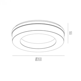 PLAFON DE SOBREPOR LED AURA MEGA REDONDO PRINCIPAL RGB 26W + 6W BIVOLT 3000K | INTERLIGHT 4257-M PLAFON DE SOBREPOR LED AURA MEGA REDONDO PRINCIPAL RGB 26W + 6W BIVOLT 3000K | INTERLIGHT 4257-M