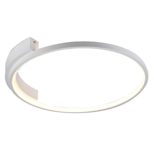 PLAFON DE SOBREPOR LED BAMBOLÊ REDONDO 3000K 24W BIVOLT Ø40X6CM METAL E SILICONE BRANCO | BELLA ILUMINAÇÃO FO026SW