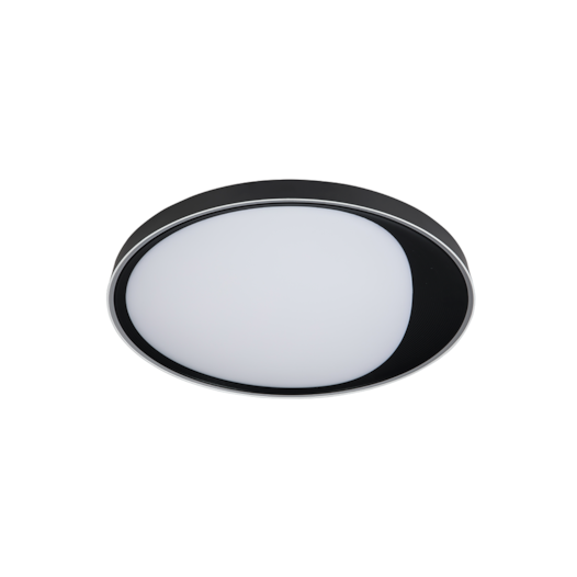 PLAFON DE SOBREPOR LED BENN REDONDO 3000K 29W BIVOLT Ø45X8CM POLICARBONATO PRETO | NORDECOR 2344