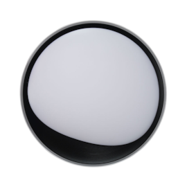 PLAFON DE SOBREPOR LED BENN REDONDO 3000K 35W BIVOLT Ø50X8CM POLICARBONATO PRETO | NORDECOR 2345