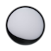PLAFON DE SOBREPOR LED BENN REDONDO 3000K 35W BIVOLT Ø50X8CM POLICARBONATO PRETO | NORDECOR 2345