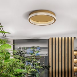 PLAFON DE SOBREPOR LED BVLGARI 3000K 24W BIVOLT 40X8CM METAL E ACRÍLICO DOURADO FOSCO | +LUZ PL-185/24.40DF PLAFON DE SOBREPOR LED BVLGARI 3000K 24W BIVOLT 40X8CM METAL E ACRÍLICO DOURADO FOSCO | +LUZ PL-185/24.40DF