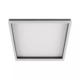 PLAFON DE SOBREPOR LED CADRE QUADRADO 3000K 28W BIVOLT 40X40CM ALUMÍNIO PRETO | SL ILUMINAÇÃO 2089-407