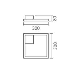 PLAFON DE SOBREPOR LED CASE 4000K 22W BIVOLT 30X30X8CM ALUMÍNIO E ACRÍLICO | SPOTLINE 824/30 4000K PLAFON DE SOBREPOR LED CASE 4000K 22W BIVOLT 30X30X8CM ALUMÍNIO E ACRÍLICO | SPOTLINE 824/30 4000K