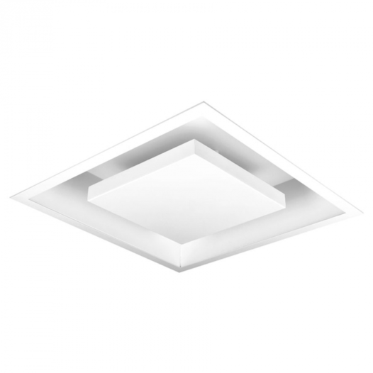 PLAFON DE SOBREPOR LED CAVITY 3000K 24W BIVOLT 40X40X8CM METAL BRANCO | SPOTLINE 1060/40-3000K