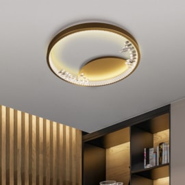 PLAFON DE SOBREPOR LED CRISTALLO 3000K 40W BIVOLT 40X6CM METAL E ACRÍLICO DOURADO FOSCO | +LUZ PL-186/40.40DF PLAFON DE SOBREPOR LED CRISTALLO 3000K 40W BIVOLT 40X6CM METAL E ACRÍLICO DOURADO FOSCO | +LUZ PL-186/40.40DF