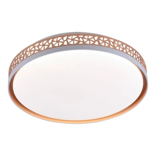 PLAFON DE SOBREPOR LED DELTA REDONDO 3000K 36W BIVOLT Ø50X9CM METAL E ACRÍLICO BRANCO E DOURADO | USINA IMPORTS UI20295/50BTDR PLAFON DE SOBREPOR LED DELTA REDONDO 3000K 36W BIVOLT Ø50X9CM METAL E ACRÍLICO BRANCO E DOURADO | USINA IMPORTS UI20295/50BTDR