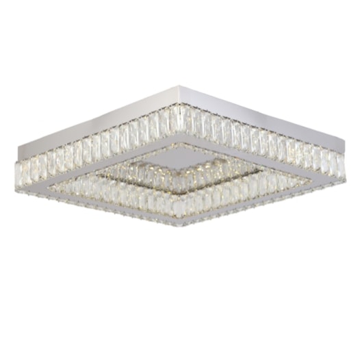 PLAFON DE SOBREPOR LED DIAMOND QUADRADO 3000K 24W BIVOLT 42X42CM CRISTAL E METAL CROMADO E TRANSPARENTE | SKYLIGHT SKY-3 PLAFON DE SOBREPOR LED DIAMOND QUADRADO 3000K 24W BIVOLT 42X42CM CRISTAL E METAL CROMADO E TRANSPARENTE | SKYLIGHT SKY-3