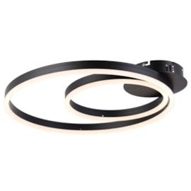 PLAFON DE SOBREPOR LED HYPNOSIS REDONDO 3000K 50W BIVOLT Ø50CM METAL PRETO | SKYLIGHT SKY-3077PT PLAFON DE SOBREPOR LED HYPNOSIS REDONDO 3000K 50W BIVOLT Ø50CM METAL PRETO | SKYLIGHT SKY-3077PT