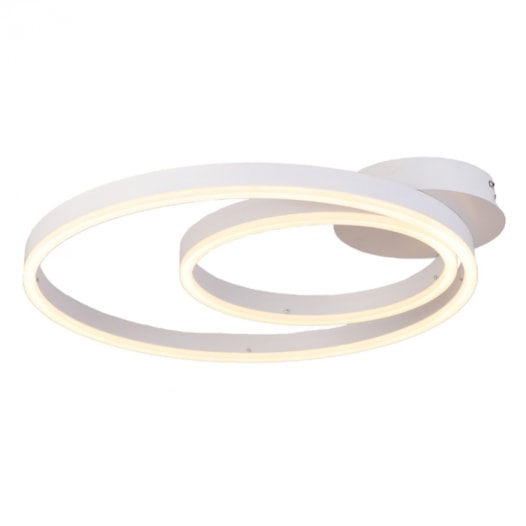 PLAFON DE SOBREPOR LED HYPNOSIS REDONDO 50W 3000K BIVOLT Ø50CM METAL BRANCO | SKYLIGHT SKY-3077 PLAFON DE SOBREPOR LED HYPNOSIS REDONDO 50W 3000K BIVOLT Ø50CM METAL BRANCO | SKYLIGHT SKY-3077