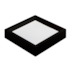 PLAFON DE SOBREPOR LED KAIS QUADRADO 3000K 18W BIVOLT 21X21X4,6CM POLICARBONATO PRETO | NORDECOR 4252