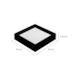 PLAFON DE SOBREPOR LED KAIS QUADRADO 3000K 18W BIVOLT 21X21X4,6CM POLICARBONATO PRETO | NORDECOR 4252