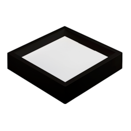 PLAFON DE SOBREPOR LED KAIS QUADRADO 4000K 18W BIVOLT 21X21X4,6CM POLICARBONATO PRETO | NORDECOR 4253