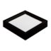 PLAFON DE SOBREPOR LED KAIS QUADRADO 4000K 18W BIVOLT 21X21X4,6CM POLICARBONATO PRETO | NORDECOR 4253
