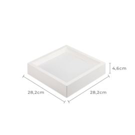 PLAFON DE SOBREPOR LED KAIS QUADRADO 4000K 24W BIVOLT 28,2X28,2X4,6CM POLICARBONATO BRANCO | NORDECOR 4250 PLAFON DE SOBREPOR LED KAIS QUADRADO 4000K 24W BIVOLT 28,2X28,2X4,6CM POLICARBONATO BRANCO | NORDECOR 4250