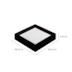 PLAFON DE SOBREPOR LED KAIS QUADRADO 4000K 24W BIVOLT 28,2X28,2X4,6CM POLICARBONATO PRETO | NORDECOR 4256