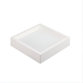 PLAFON DE SOBREPOR LED KAIS QUADRADO 6500K 18W BIVOLT 21X21X4,6CM POLICARBONATO BRANCO | NORDECOR 4248