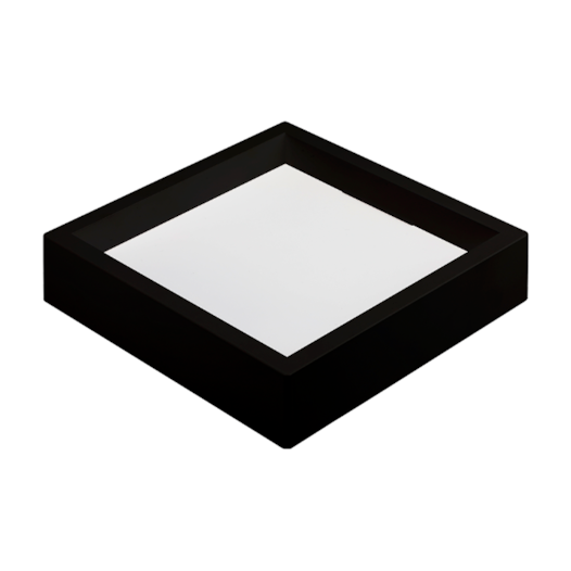 PLAFON DE SOBREPOR LED KAIS QUADRADO 6500K 18W BIVOLT 21X21X4,6CM POLICARBONATO PRETO | NORDECOR 4254