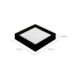 PLAFON DE SOBREPOR LED KAIS QUADRADO 6500K 18W BIVOLT 21X21X4,6CM POLICARBONATO PRETO | NORDECOR 4254