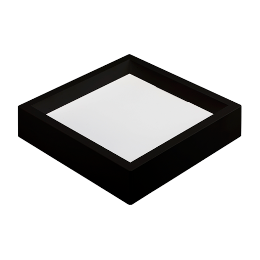 PLAFON DE SOBREPOR LED KAIS QUADRADO 6500K 24W BIVOLT 28,2X28,2X4,6CM POLICARBONATO PRETO | NORDECOR 4257